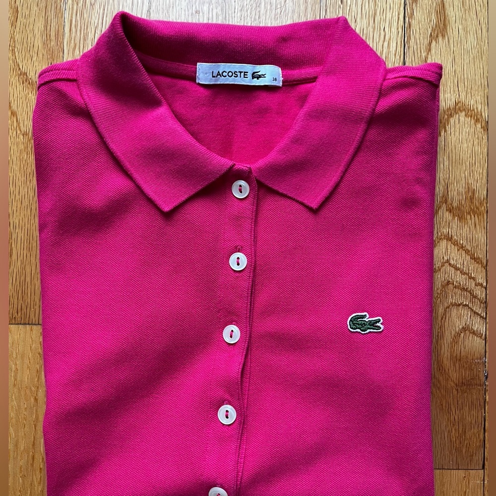 Lacoste Polo Women’s Size 38 Hot Pink